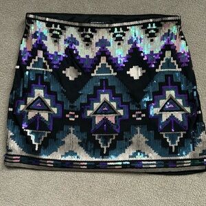 Express sequin mini skirt